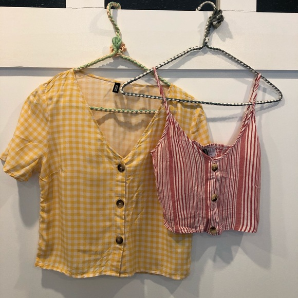 Divided Tops - Divided crop Tee and crop tank lot size 4